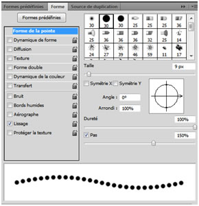 palette forme de pinceau